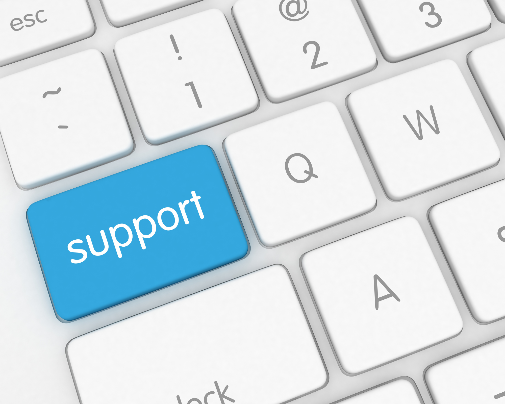 Support A key on a keyboard saying 'support' depicting the importance of customer support to your customer journey